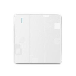 樂(lè)清明慶電器廠86型正品魅影A7系列三開(kāi)單控?zé)晒忾_(kāi)關(guān)插座面板高清解析